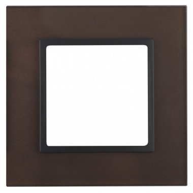 Фотография товара 'Эра Рамка на 1 пост, стекло, Эра Elegance, бронза+антр Б0034475'