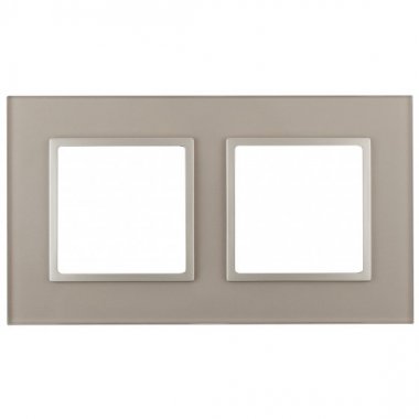 Фотография товара 'Эра Рамка на 2 поста, стекло, Эра Elegance, шампань+шамп Б0034491'