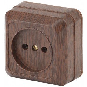 Фотография товара 'Эра Розетка 2P, 16А-250В, IP20, ОУ, Quadro, венге Б0030123'