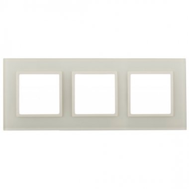 Фотография товара 'Эра Рамка на 3 поста, стекло, Эра Elegance, сл.кость+сл.к Б0034507'