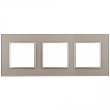 Фотография товара 'Эра Рамка на 3 поста, стекло, Эра Elegance, шампань+шамп Б0034509'