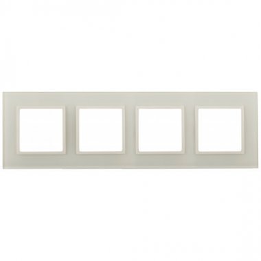 Фотография товара 'Эра Рамка на 4 поста, стекло, Эра Elegance, сл.кость+сл.к Б0034525'