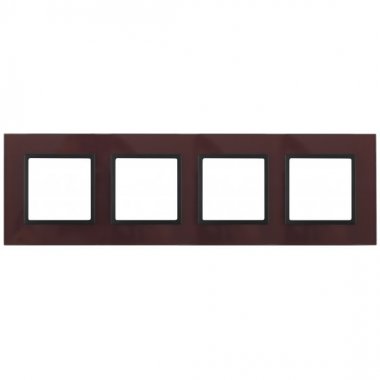 Фотография товара 'Эра Рамка на 4 поста, стекло, Эра Elegance, бордо+антр Б0034533'