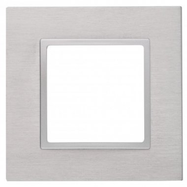 Фотография товара 'Эра Рамка на 1 пост, металл, Эра Elegance, алюминий+алюм Б0034541'