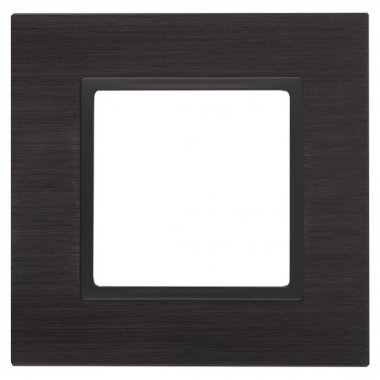 Фотография товара 'Эра Рамка на 1 пост, металл, Эра Elegance, чёрный+антр Б0034543'