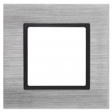 Фотография товара 'Эра Рамка на 1 пост, металл, Эра Elegance, сталь+антр Б0034545'