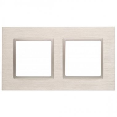 Фотография товара 'Эра Рамка на 2 поста, металл, Эра Elegance, шампань+шамп Б0034548'