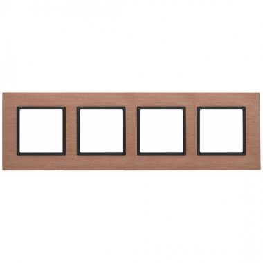 Фотография товара 'Эра Рамка на 4 поста, металл, Эра Elegance, медь+антр Б0034562'