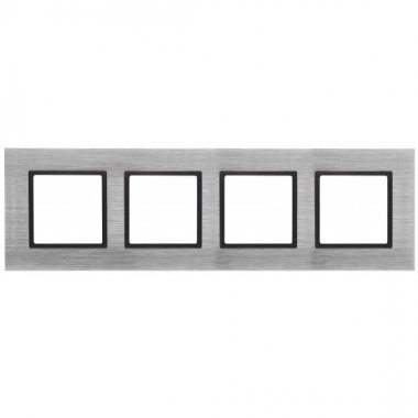Фотография товара 'Эра Рамка на 4 поста, металл, Эра Elegance, сталь+антр Б0034563'