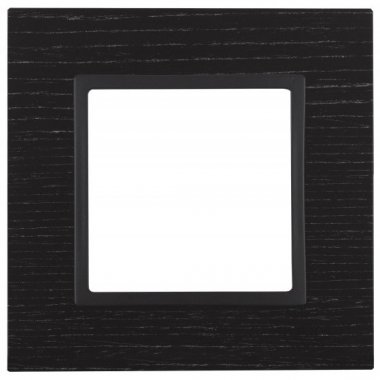 Фотография товара 'Эра Рамка на 1 пост, дерево, Эра Elegance, чёрн.дерево+антр Б0034565'