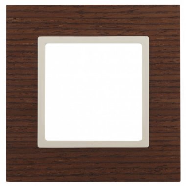 Фотография товара 'Эра Рамка на 1 пост, дерево, Эра Elegance, дуб+сл.кость Б0034568'