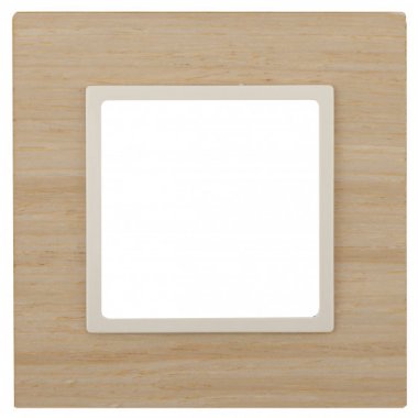 Фотография товара 'Эра Рамка на 1 пост, дерево, Эра Elegance, клён+сл.кость Б0034570'