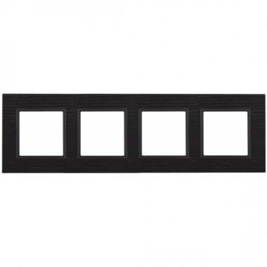 Фотография товара 'Эра Рамка на 4 поста, дерево, Эра Elegance, чёрн.дерево+антр Б0034583'