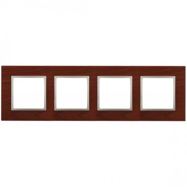 Фотография товара 'Эра Рамка на 4 поста, дерево, Эра Elegance, вишня+шамп Б0034585'