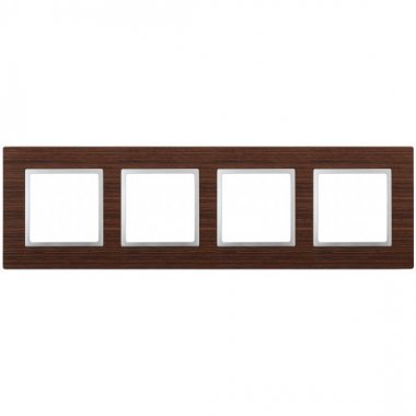 Фотография товара 'Эра Рамка на 4 поста, дерево, Эра Elegance, венге+алюм Б0034587'
