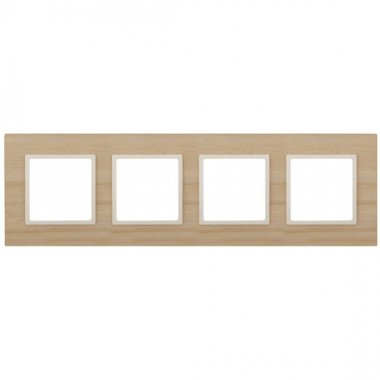Фотография товара 'Эра Рамка на 4 поста, дерево, Эра Elegance, клён+сл.кость Б0034588'