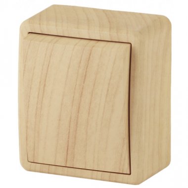 Фотография товара 'Эра Переключатель, 10АХ-250В, ОУ, Эра Эксперт, сосна Б0020662'