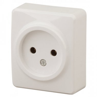 Фотография товара 'Эра Розетка 2P, 16АХ-250В, ОУ, Эра Эксперт, сл.кость Б0031552'