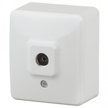 Фотография товара 'Эра Розетка TV одиночная, ОУ, Эра Эксперт, белый Б0020724'