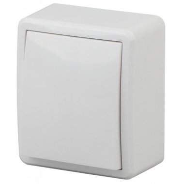 Фотография товара 'Эра Выключатель, 10АХ-250В, ОУ, Эра Эксперт, Al+Cu, белый Б0038814'