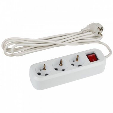 Фотография товара 'Эра Удлинитель Россия UX-3es-3m c заземлением, 3x0,75мм2 Б0035751'