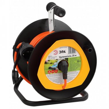 Фотография товара 'Эра Удлинитель силовой RPx-1e-3x1.5-20m на п. катушке c/з 20м 1 гн ПВС 3х1.5 Б0046837'