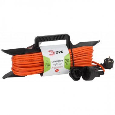 Фотография товара 'Эра Удлинитель силовой UFx-1e-3x0.75-20m-IP44 на рамке c/з 1 гн 20м ПВС 3x0.75 Б0046826'