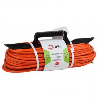 Фотография товара 'Эра Удлинитель силовой UFx-1e-3x1.5-40m-IP44 на рамке c/з 1 гн 40м ПВС 3x1.5 Б0046813'