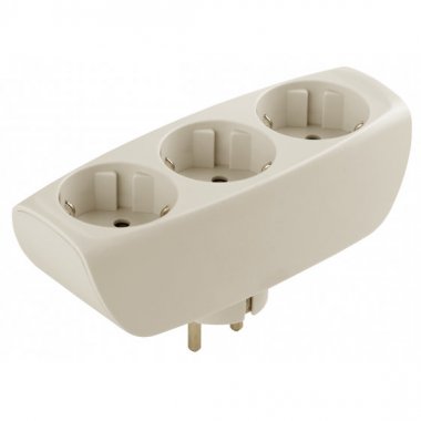 Фотография товара 'Эра SP-3e-I ЭРА Тройник 3гн, c заземл, со шторками Б0002370'