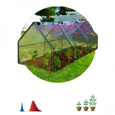 Фотография товара 'Эра Теплица FITO-House-max со светильниками в комплекте, 2700х900х900 мм, 3 отсека Б0059876'