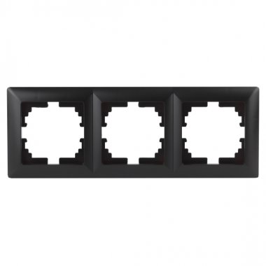 Фотография товара 'Эра Рамка для розеток и выключателей Intro Solo 4-503-05 на 3 поста, СУ, Solo, антрацит Б0043421'