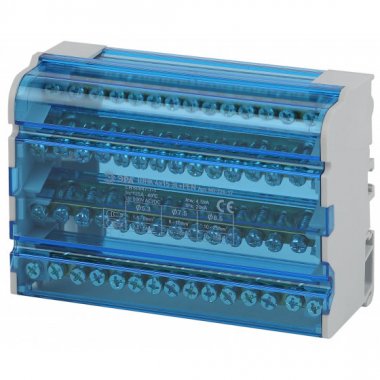 Фотография товара 'Эра Шины на DIN-рейку в корпусе (кросс-модуль) ШНК 4х15 3L+PEN Б0043935'