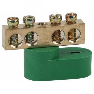 Фотография товара 'Эра Шина PE земля на одном угловом изоляторе ШНИ-6х9-4-У1-Зеленый Б0044150'