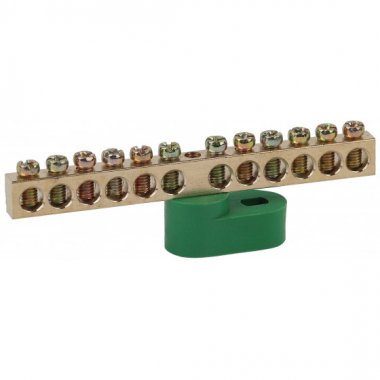 Фотография товара 'Эра Шина PE земля на одном угловом изоляторе ШНИ-6х9-12-У1-Зеленая Б0044154'