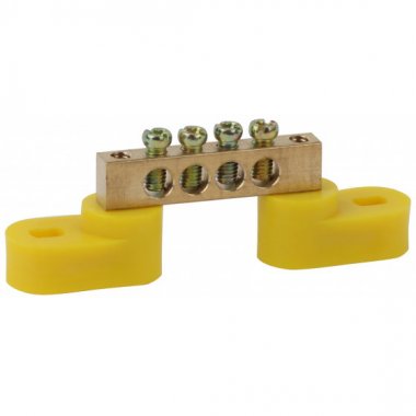 Фотография товара 'Эра Шина PE земля на двух угловых изоляторах ШНИ-6х9-4-У2-Желтый Б0044156'