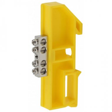 Фотография товара 'Эра Шина PE Земля на на DIN-изол ШНИ-6х9-6 никелированная Д-Желтый Б0044139'