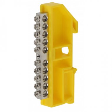 Фотография товара 'Эра Шина PE Земля на на DIN-изол ШНИ-6х9-10 никелированная Д-Желтый Б0044141'