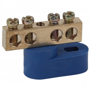 Фотография товара 'Эра Шина N ноль на одном угловом изоляторе ШНИ-6х9-4-У1-Синий Б0044144'