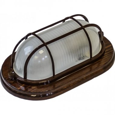 Фотография товара 'Эра НБО 04-60-022 с решеткой серия КАНТРИ (дерево), 60Вт, Е27, 220В, IP54 Б0048418'