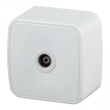 Фотография товара 'Эра Розетка Intro Polo 3-301-01 TV одиночная, IP20, ОУ, белый Б0036101'