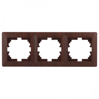 Фотография товара 'Эра Рамка для розеток и выключателей Intro Solo 4-503-10 на 3 поста, СУ, венге Б0043422'