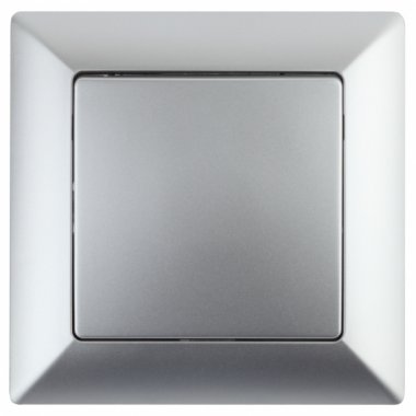 Фотография товара 'Эра Выключатель, 10А-250В, СУ, Solo, алюминий Б0043265'