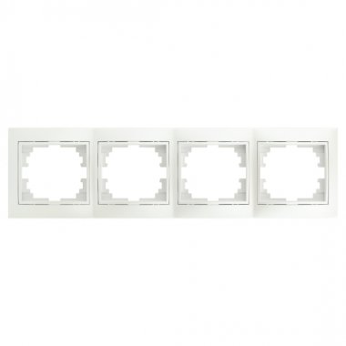 Фотография товара 'Эра Рамка для розеток и выключателей Intro Plano 1-504-06 на 4 поста горизонтальная, СУ, перламутр Б0053991'
