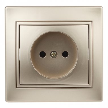 Фотография товара 'Эра Розетка 2P, 16А-250В, IP20, СУ, Plano, шампань (10/200/2400) Б0030055'