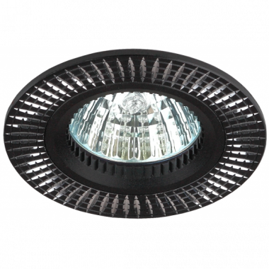 Фотография товара 'Эра Встраиваемый светильник алюминиевый KL32 AL/BK/1 MR16 12V 50W, Б0049563'