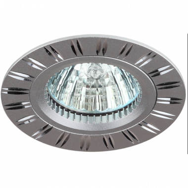 Фотография товара 'Эра Встраиваемый светильник алюминиевый KL33 AL/SL/1 MR16 12V 50W, Б0049564'