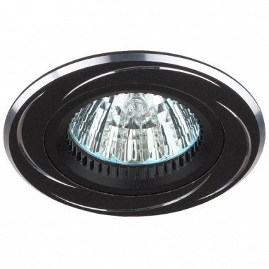 Фотография товара 'Эра Встраиваемый светильник алюминиевый KL34 AL/BK/1 поворотный MR16 12V 50W, Б0049558'