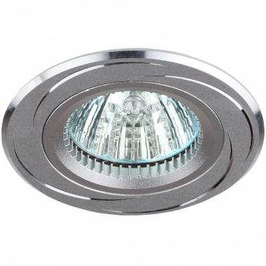 Фотография товара 'Эра Встраиваемый светильник алюминиевый KL34 AL/SL/1 MR16, 12V, 50W, Б0049565'