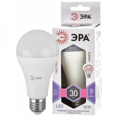 Фотография товара 'Эра LED A65-30W-860-E27 (диод, груша, 30Вт, холодный, E27) (10/100/1200), Б0048017'