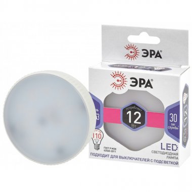 Фотография товара 'Эра LED GX-12W-860-GX53 ЭРА (диод, таблетка, 12Вт, хол, GX53) (10/100/4200), Б0048020'